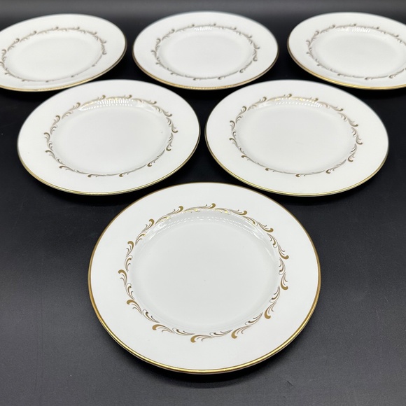 Royal Doulton Rondo 6 1/2" Bread Butter Plates(Set of 6) Bone China England - Picture 2 of 5
